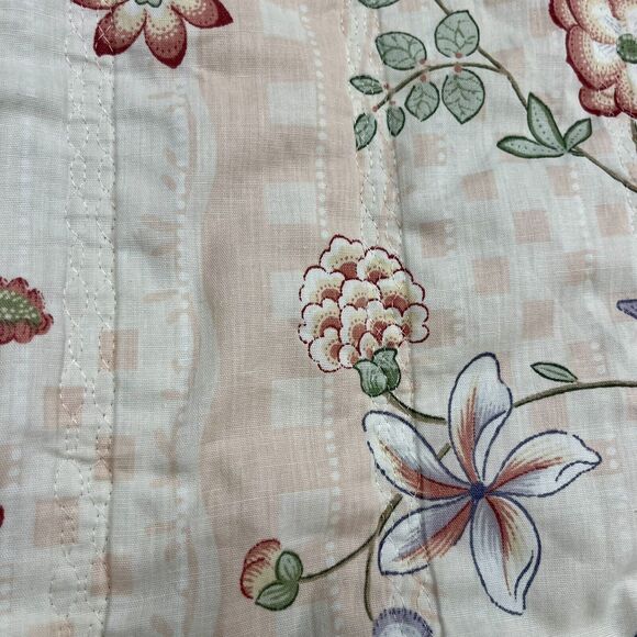 2 Vintage Croscill Floral Pillowcase Shams 30X25” Cottagecore Pink Blue USA 80s - Picture 12 of 14